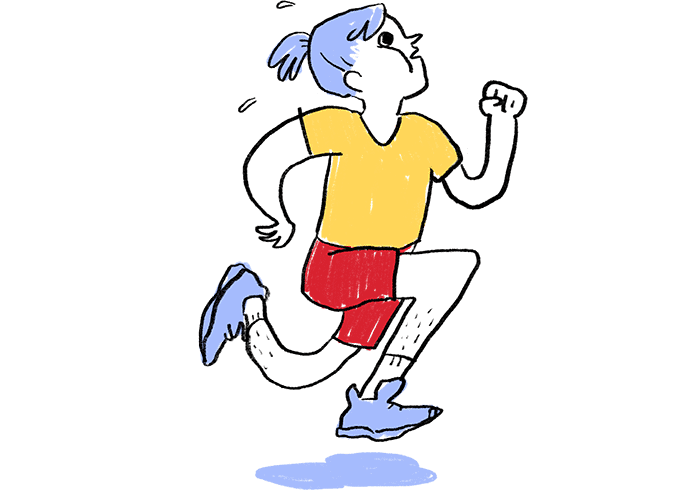 Illustration of a jogger running